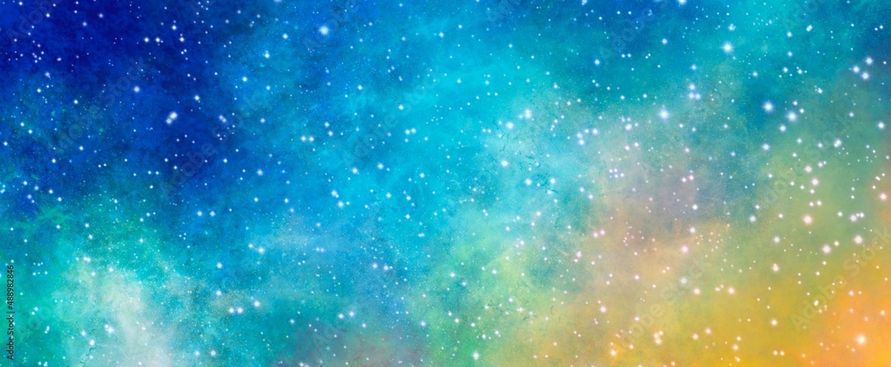 宇宙のような星空の背景素材 レインボー グラデーション Illustration Stock | Adobe Stock