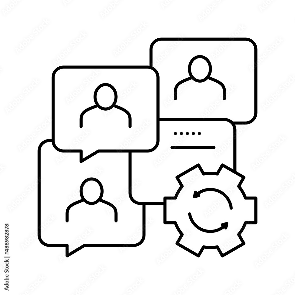 communication optimize line icon vector illustration communication optimize line icon vector illustration