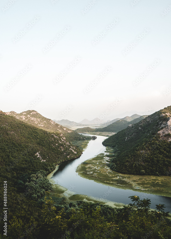 Beautiful landscape of Skadar lake in Montenegro.