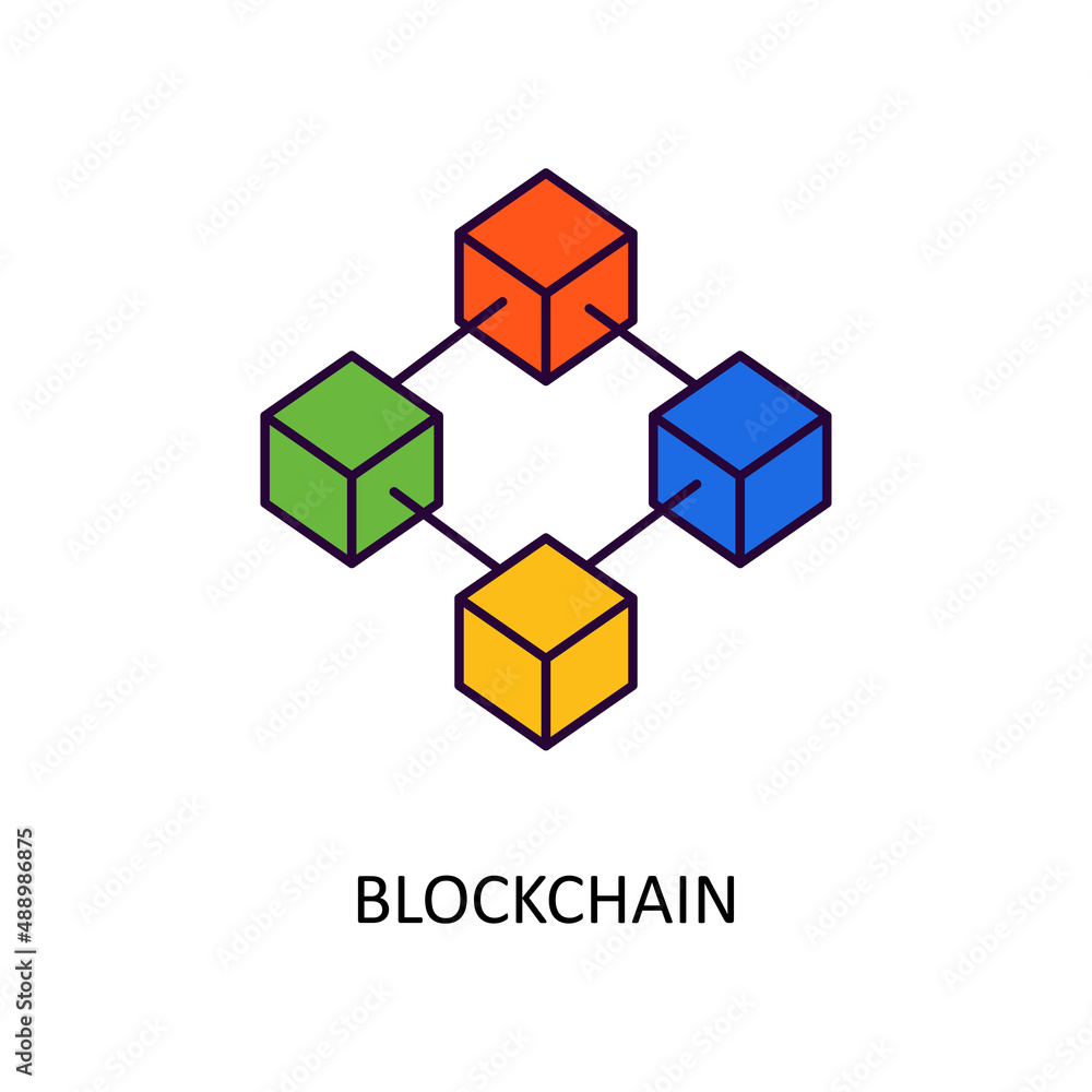 Blockchain Vector Filled Outline Icon Design illustration. Fintech Symbol on White background EPS 10 File Blockchain Vector Filled Outline Icon Design illustration. Fintech Symbol on White background EPS 10 File