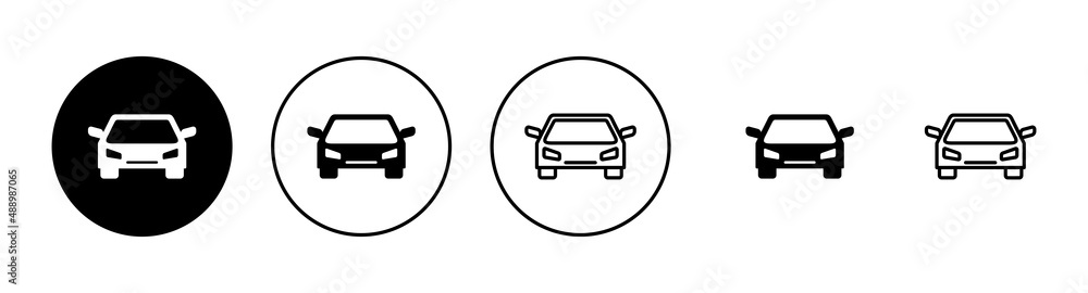 Car icons set. car sign and symbol. small sedan Car icons set. car sign and symbol. small sedan