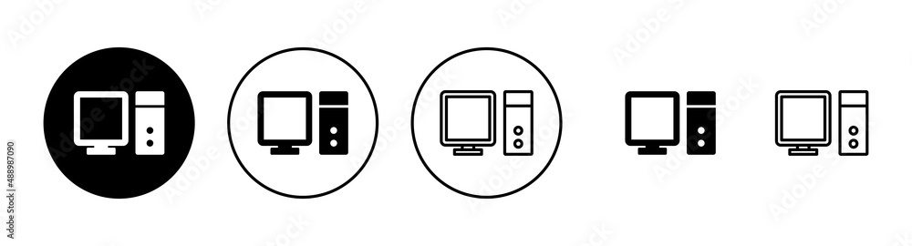 Computer icons set. computer monitor sign and symbol Computer icons set. computer monitor sign and symbol