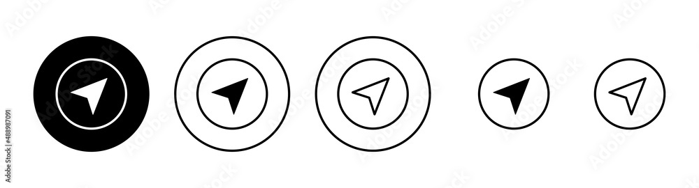 Compass icons set. arrow compass icon sign and symbol Compass icons set. arrow compass icon sign and symbol
