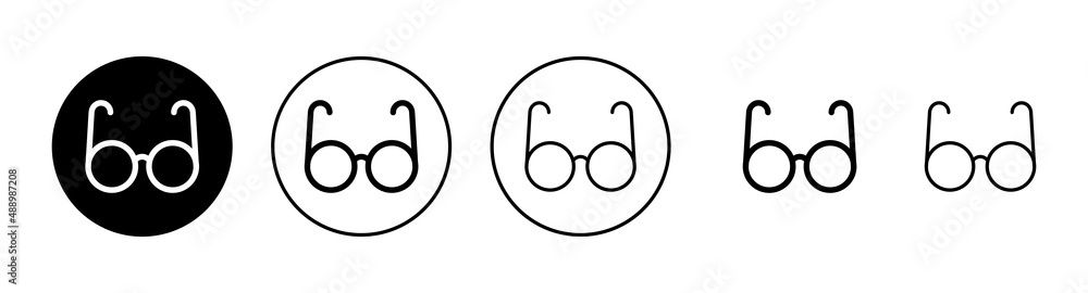 Glasses icons set. Glasses sign and symbol Glasses icons set. Glasses sign and symbol