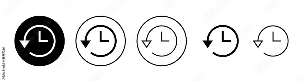 History icons set. recent event history sign and symbol History icons set. recent event history sign and symbol
