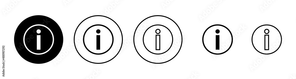 Info sign icons set. about us sign and symbol. Faq icon Info sign icons set. about us sign and symbol. Faq icon