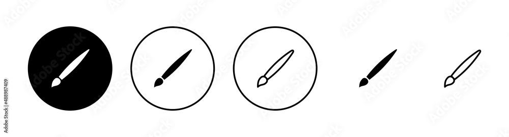 Paint icons set. paint brush sign and symbol. paint roller icon vector Paint icons set. paint brush sign and symbol. paint roller icon vector