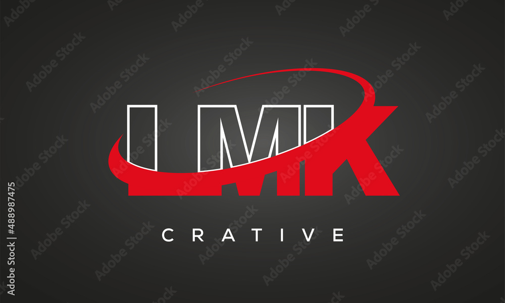 LMK letters creative technology logo design
