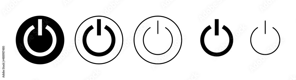 Power icons set. Power Switch sign and symbol. Electric power Power icons set. Power Switch sign and symbol. Electric power