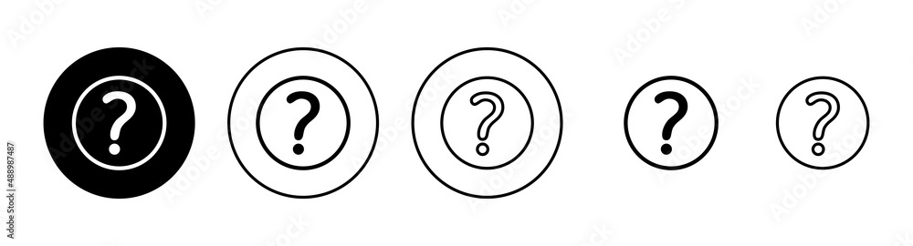 Question icons set. question mark sign and symbol Question icons set. question mark sign and symbol