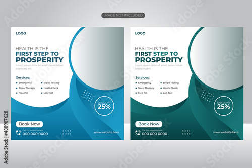 Modern social media post design ads banner template for medical health care use facebook,instagram