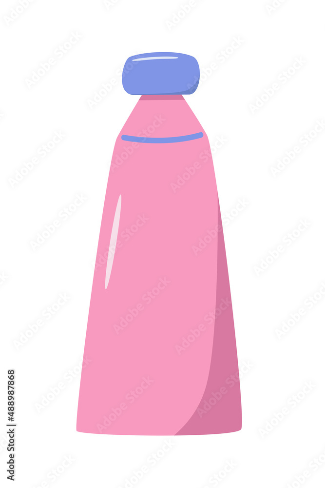 Tube for cream or paint or toothpaste, doodle vector illustration of a container for cosmetic or household liquid, isolated on white Tube for cream or paint or toothpaste, doodle vector illustration of a container for cosmetic or household liquid, isolated on white