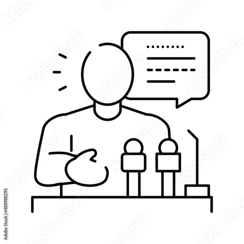 relaiter pr line icon vector illustration