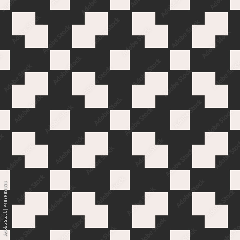 Pattern of identical squares arranged as an example of an ornament.