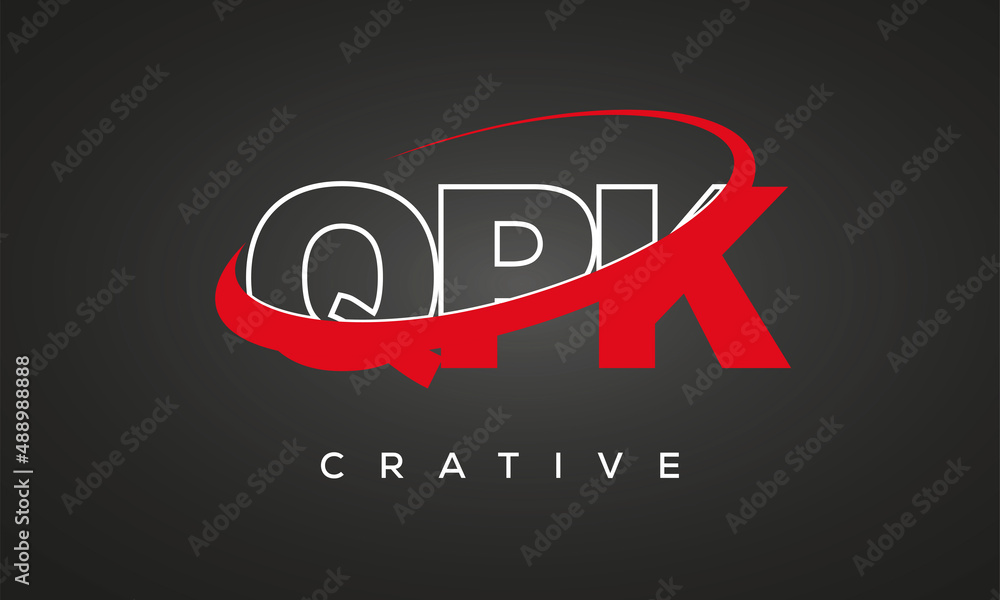 QPK letters creative technology logo design