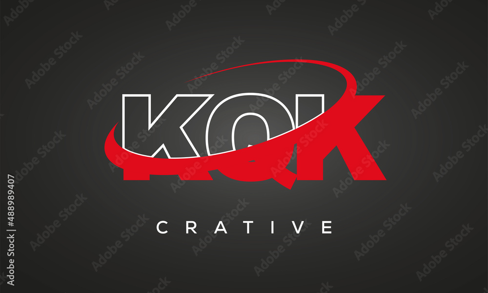KQK letters creative technology logo design KQK letters creative technology logo design