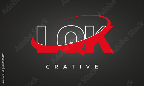 LQK letters creative technology logo design