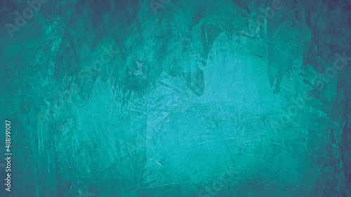 dark green blue teal abstract texture cement concrete wall background © Menganga