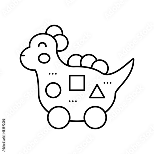 baby toys line icon vector illustration