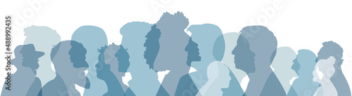 Communication group of multiethnic diversity men.