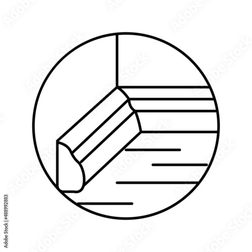 plinth accessory line icon vector illustration