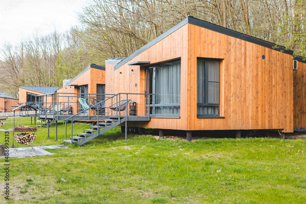 wooden house with cozy place for bbq wooden house with cozy place for bbq