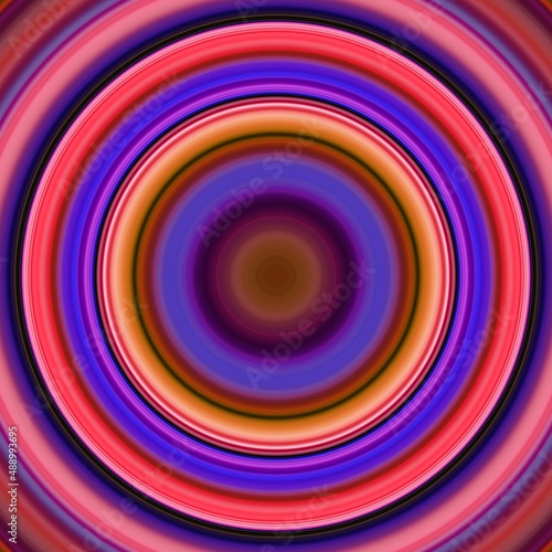 Multicolored concentric circles  vibrant colors  abstract background