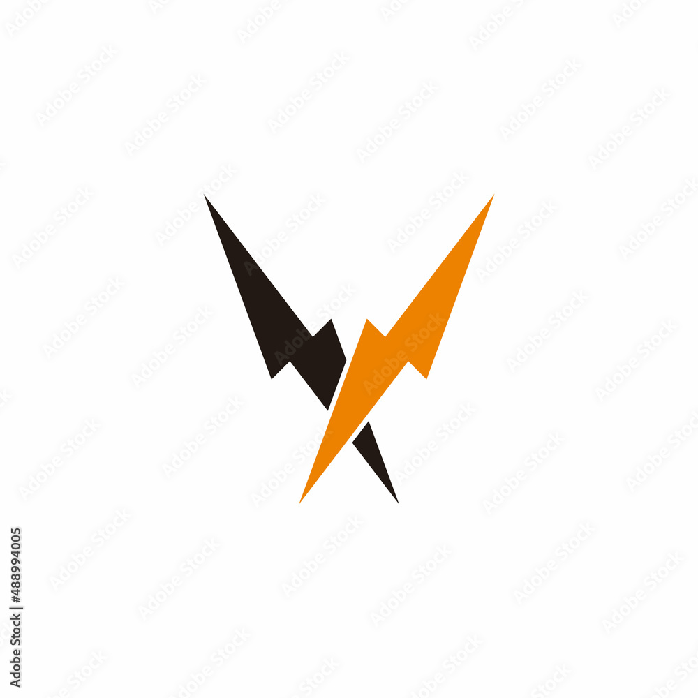 letter v colorful flash thunder bolt power symbol logo vector letter v colorful flash thunder bolt power symbol logo vector