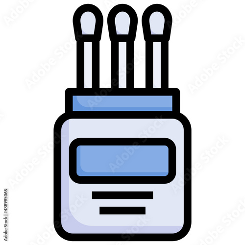 COTTON SWABS filled outline icon,linear,outline,graphic,illustration