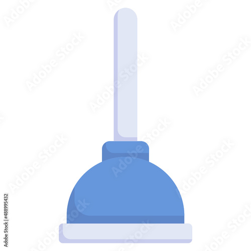 PLUNGER flat icon,linear,outline,graphic,illustration