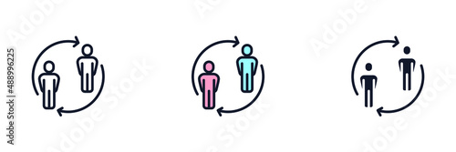 partner icon symbol template for graphic and web design collection logo vector illustration