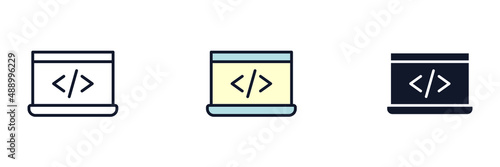 development icon symbol template for graphic and web design collection logo vector illustration