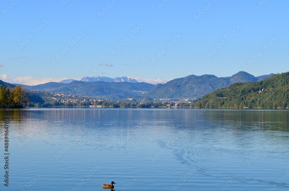 mountain landscape with lake