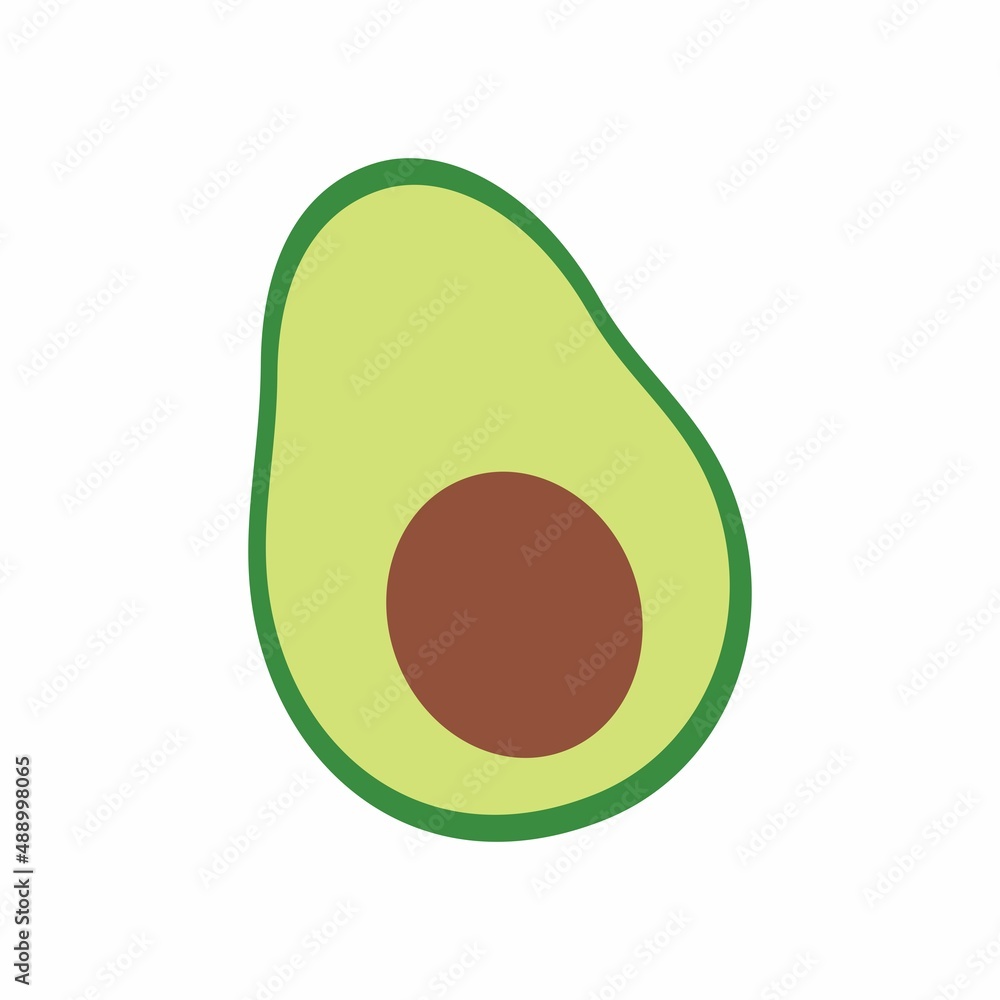 Vector Illustration of Avocado Fruit Split. Vector Illustration of Avocado Fruit Split.