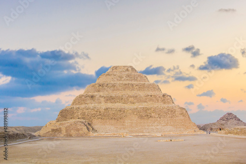 The Pyramid of Djoser (or Djeser and Zoser), or Step Pyramid in the Saqqara necropolis, Egypt