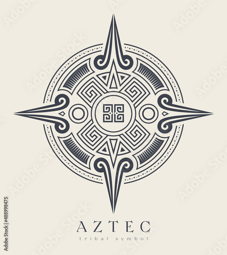 Aztec Tribal Vector Elements. Ethnic Shapes Symbols Design for Logo or Tattoo