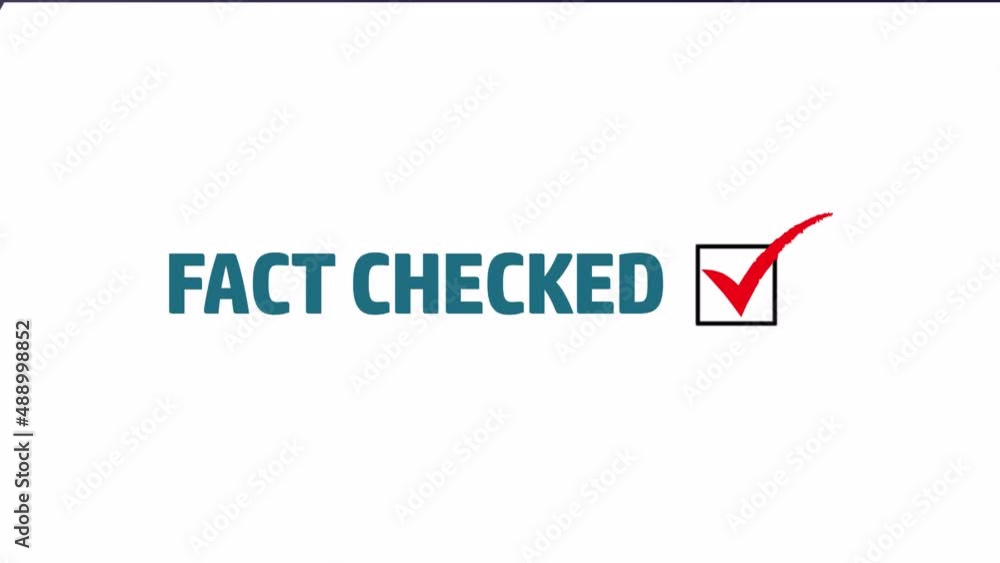 Fact checked video animation (on transparent background - with alpha channel) Fact checked video animation (on transparent background - with alpha channel)