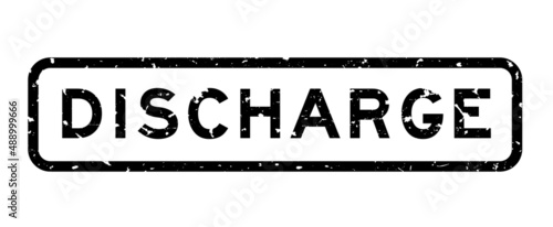 Grunge black discharge word rubber seal stamp on white background