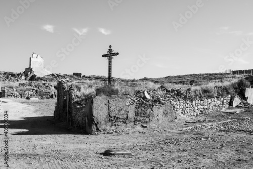 Belchite, Aragon, Spain. Spanish Civil War Ruins. photo