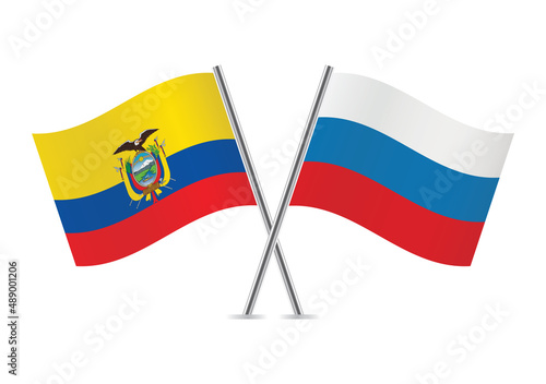 Ecuador and Russia crossed flags. Ecuadoran and Russian flags, isolated on white background. Vector icon set. Vector illustration. Free Download Ecuador and Russia crossed flags. Ecuadoran and Russian flags, isolated on white background. Vector icon set. Vector illustration. - GFXLoad