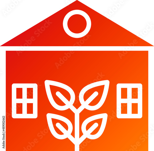 Eco House Icon Style
