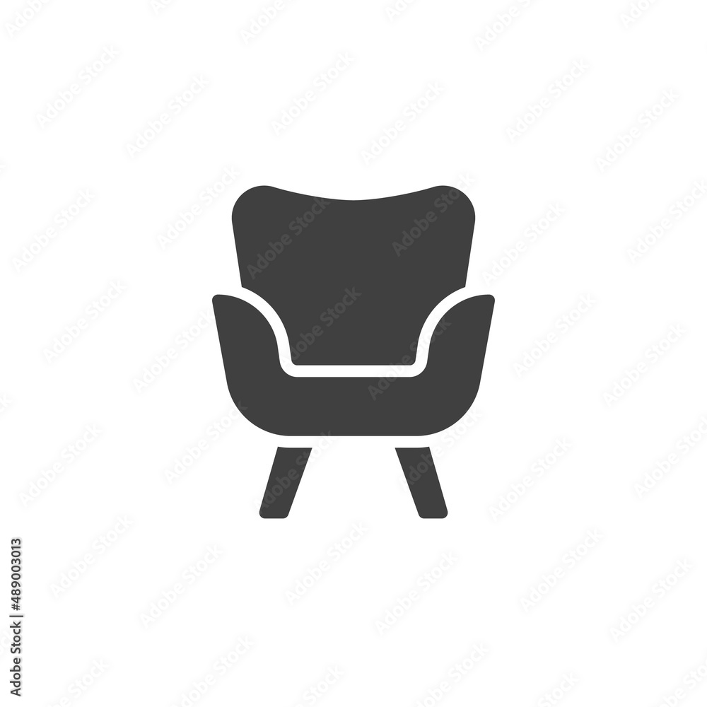 Comfortable armchair vector icon