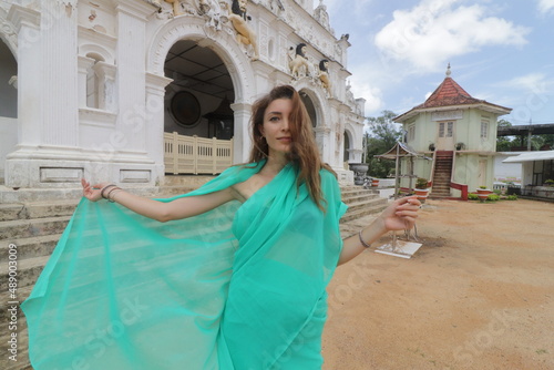 model saree shooting of a women in sri lanka 