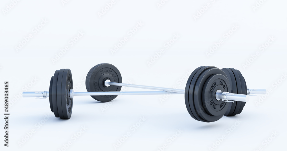 Weight for sport isolated on white background, Gym equipment, 3D render Weight for sport isolated on white background, Gym equipment, 3D render