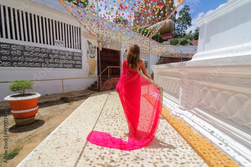 model saree shooting of a women in sri lanka 
