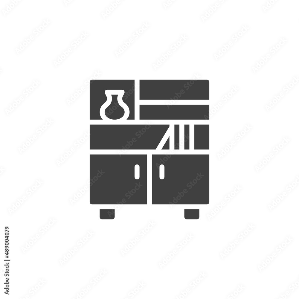 Wardrobe, cabinet vector icon Wardrobe, cabinet vector icon