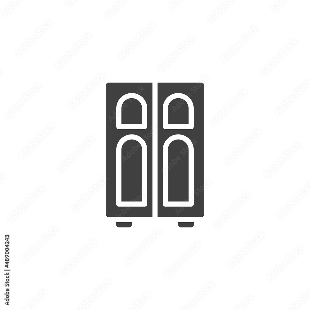 Wardrobe vector icon Wardrobe vector icon