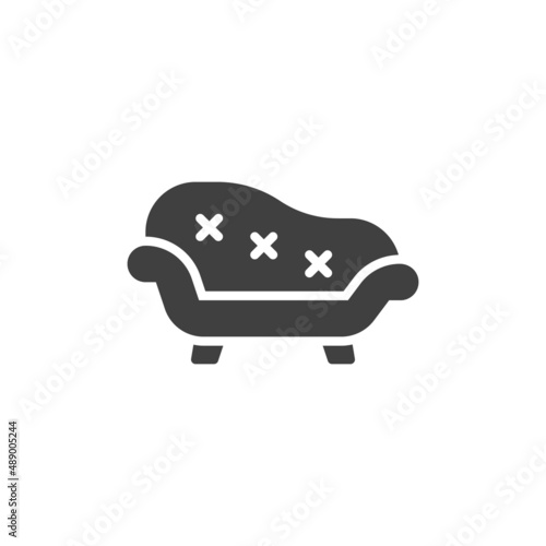 Sofa furniture vector icon