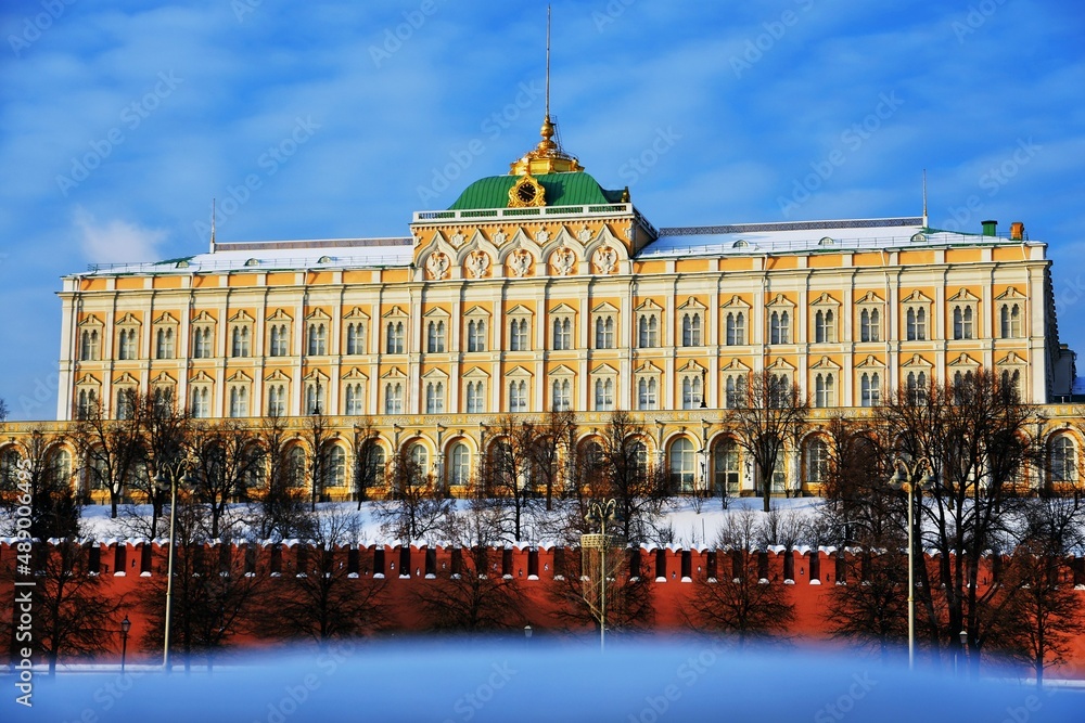 Obraz premium Moscow Kremlin architecture in winter. 