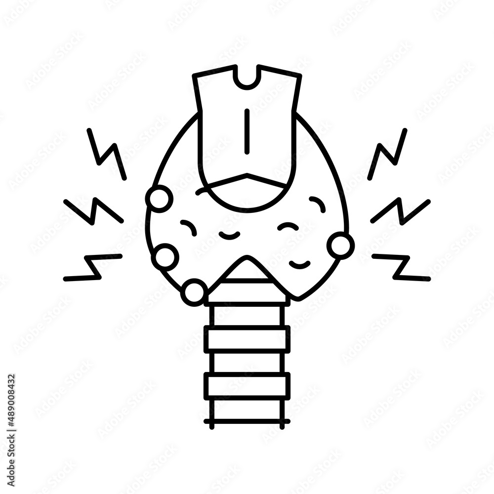 thyroid disorder disease line icon vector illustration thyroid disorder disease line icon vector illustration
